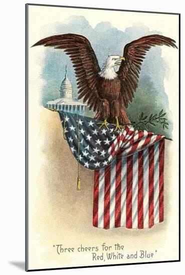 Capitol, Eagle and Flag-null-Mounted Art Print