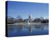 Capitol from across Capitol Reflecting Pool, Washington DC, USA-Michele Molinari-Stretched Canvas