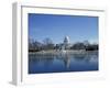 Capitol from across Capitol Reflecting Pool, Washington DC, USA-Michele Molinari-Framed Photographic Print