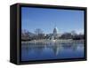 Capitol from across Capitol Reflecting Pool, Washington DC, USA-Michele Molinari-Framed Stretched Canvas