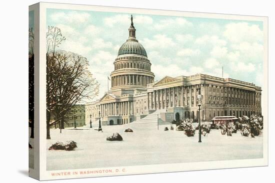 Capitol in Winter, Washington D.C.-null-Stretched Canvas