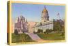 Capitol, Mormon Battalion Monument, Salt Lake City, Utah-null-Stretched Canvas