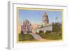 Capitol, Mormon Battalion Monument, Salt Lake City, Utah-null-Framed Art Print