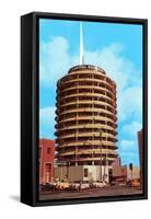 Capitol Records Building, Los Angeles, California-null-Framed Stretched Canvas