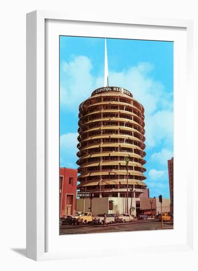 Capitol Records Building, Los Angeles, California-null-Framed Art Print