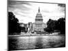 Capitol Reflecting Pool and the Capitol Building, US Congress, Washington D.C, White Frame-Philippe Hugonnard-Mounted Art Print