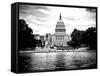 Capitol Reflecting Pool and the Capitol Building, US Congress, Washington D.C, White Frame-Philippe Hugonnard-Framed Stretched Canvas