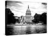 Capitol Reflecting Pool and the Capitol Building, US Congress, Washington D.C, White Frame-Philippe Hugonnard-Stretched Canvas