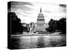 Capitol Reflecting Pool and the Capitol Building, US Congress, Washington D.C, White Frame-Philippe Hugonnard-Stretched Canvas