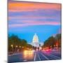 Capitol Sunset Pennsylvania Avenue Congress Washington DC USA-holbox-Mounted Premium Photographic Print