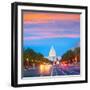 Capitol Sunset Pennsylvania Avenue Congress Washington DC USA-holbox-Framed Photographic Print