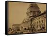 Capitol under Construction, Washington, D.C., c.1863-Andrew J^ Johnson-Framed Stretched Canvas