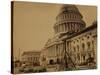 Capitol under Construction, Washington, D.C., c.1863-Andrew J^ Johnson-Stretched Canvas