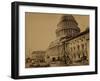 Capitol under Construction, Washington, D.C., c.1863-Andrew J^ Johnson-Framed Photo