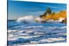 Capitola Cliffs & Waves-John Gavrilis-Stretched Canvas