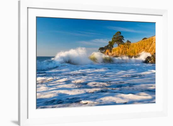 Capitola Cliffs & Waves-John Gavrilis-Framed Photographic Print