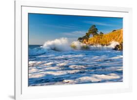 Capitola Cliffs & Waves-John Gavrilis-Framed Photographic Print