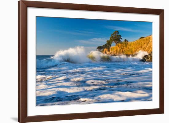 Capitola Cliffs & Waves-John Gavrilis-Framed Photographic Print