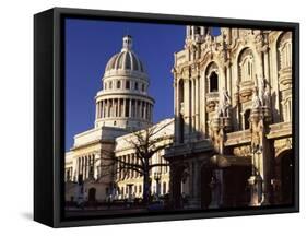 Capitolio Bathed in Early Morning Light, Havana, Cuba, West Indies-Lee Frost-Framed Stretched Canvas