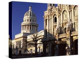 Capitolio Bathed in Early Morning Light, Havana, Cuba, West Indies-Lee Frost-Stretched Canvas