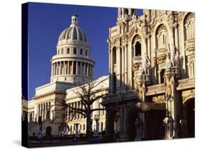 Capitolio Bathed in Early Morning Light, Havana, Cuba, West Indies-Lee Frost-Stretched Canvas