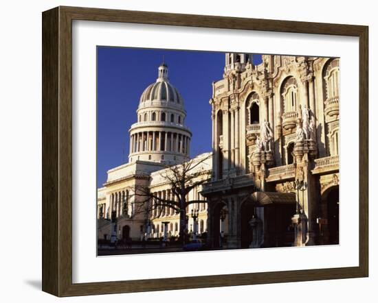 Capitolio Bathed in Early Morning Light, Havana, Cuba, West Indies-Lee Frost-Framed Photographic Print