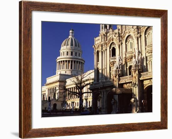 Capitolio Bathed in Early Morning Light, Havana, Cuba, West Indies-Lee Frost-Framed Photographic Print