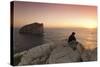 Capo Caccia and Cala Inferno at Sunset, Provinz Nurra, Sardinia, Italy, Mediterranean, Europe-Markus Lange-Stretched Canvas
