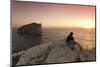 Capo Caccia and Cala Inferno at Sunset, Provinz Nurra, Sardinia, Italy, Mediterranean, Europe-Markus Lange-Mounted Photographic Print