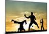 Capoeira At Sunset-null-Mounted Poster