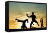 Capoeira At Sunset-sognolucido-Framed Stretched Canvas