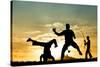 Capoeira At Sunset-sognolucido-Stretched Canvas