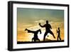 Capoeira At Sunset-sognolucido-Framed Photographic Print