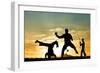 Capoeira At Sunset-sognolucido-Framed Photographic Print