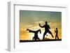 Capoeira At Sunset-sognolucido-Framed Photographic Print