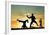 Capoeira At Sunset-sognolucido-Framed Photographic Print