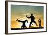 Capoeira At Sunset-sognolucido-Framed Photographic Print