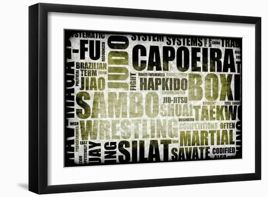 Capoeira-kentoh-Framed Art Print