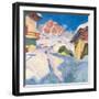 Capolago in Winter with a View of Piz Lagrev, 1928-Giovanni Giacometti-Framed Giclee Print