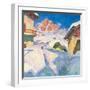 Capolago in Winter with a View of Piz Lagrev, 1928-Giovanni Giacometti-Framed Giclee Print