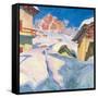 Capolago in Winter with a View of Piz Lagrev, 1928-Giovanni Giacometti-Framed Stretched Canvas