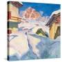 Capolago in Winter with a View of Piz Lagrev, 1928-Giovanni Giacometti-Stretched Canvas