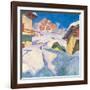 Capolago in Winter with a View of Piz Lagrev, 1928-Giovanni Giacometti-Framed Giclee Print