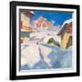 Capolago in Winter with a View of Piz Lagrev, 1928-Giovanni Giacometti-Framed Giclee Print