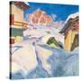 Capolago in Winter with a View of Piz Lagrev, 1928-Giovanni Giacometti-Stretched Canvas
