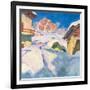 Capolago in Winter with a View of Piz Lagrev, 1928-Giovanni Giacometti-Framed Giclee Print