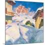 Capolago in Winter with a View of Piz Lagrev, 1928-Giovanni Giacometti-Mounted Giclee Print