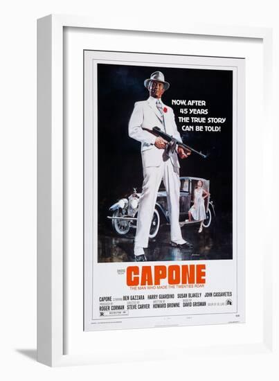 Capone, Front: Ben Gazzara; Back: Susan Blakely, 1975-null-Framed Art Print