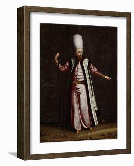 Capoudgi Bachi, Grand-Master of the Seraglio-Jean Baptiste Vanmour-Framed Art Print
