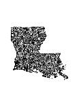 Typographic Louisiana-CAPow-Art Print